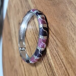 Apt.9 Purple Mauve Enamel Clamper Bracelet
